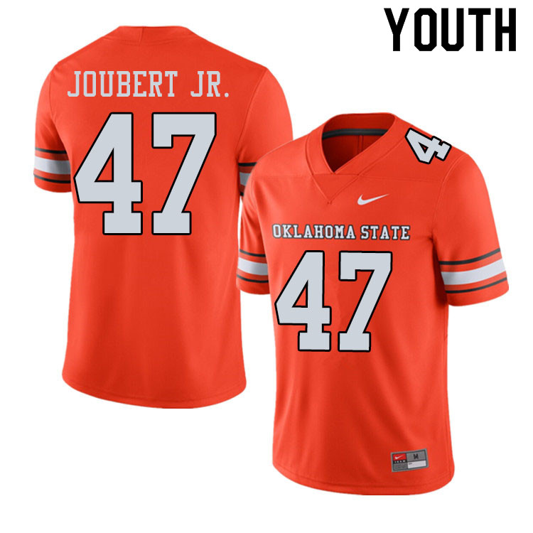 Youth #47 Larry Joubert Jr. Oklahoma State Cowboys College Football Jerseys Sale-Alternate Orange - Click Image to Close